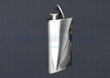Hochglanzpolitur-kundenspezifische Metall-Hardware, graviert 2 in 1 Edelstahl-Flaschen-und Zigarren-Halter
