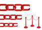 ISO-anerkannte dekorative leichte rote Plastiksicherheitskette für Straße