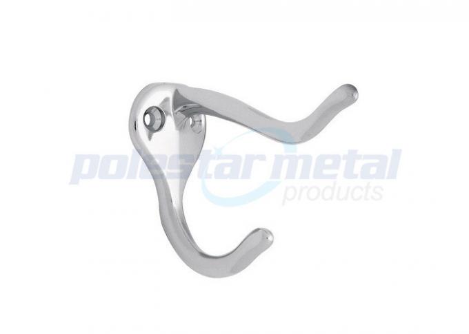 Zink-Legierungs-dekorative Tür-Hardware-weißer doppelter Zinken-Roben-Haken