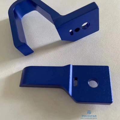 Motorradzubehör Spiegelhalter Halterung Druckguss CNC-Bearbeitete Teile Aluminiumblau anodiert