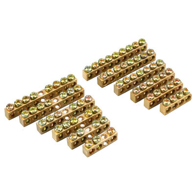 Verzinnte Kupfer-Erdungsschiene 5 7 13-Loch M6/M8 PCB-Schraubklemme
