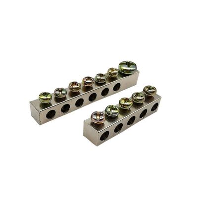 Kupfer-Sammelschiene PCB Schraubklemme 100A 2-8 polig verzinnt DIN-Schienenmontage
